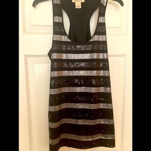 Arden B Sequin Racerback Tank Sz L